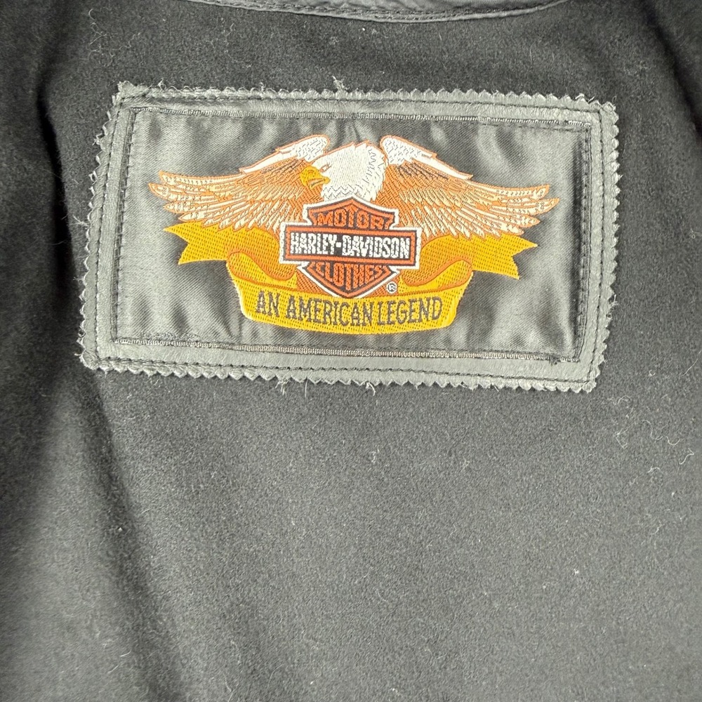Harley Davidson Womens Leather Peplum Motorcycle Riding Jacket Removable Lining - Picture 5 of 11